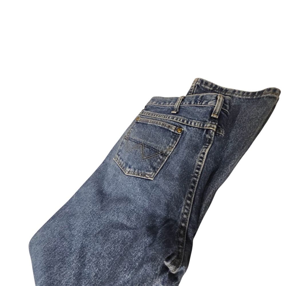 George Strait Wrangler Blue Slim Straight Jeans Classic Denim - Picture 3 of 5